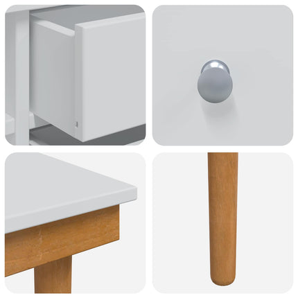 Skrivbordsset FAUSKE 3 pcs Vit 76 x 50 x 103,5 cm