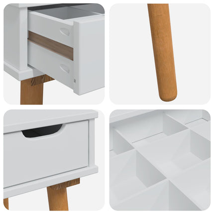 Skrivbordsset FAUSKE 3 pcs Vit 76 x 50 x 143 cm