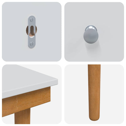Skrivbordsset FAUSKE 4 pcs Vit 76 x 50 x 143 cm