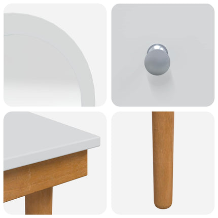 Skrivbordsset FAUSKE 4 pcs Vit 76 x 50 x 143 cm