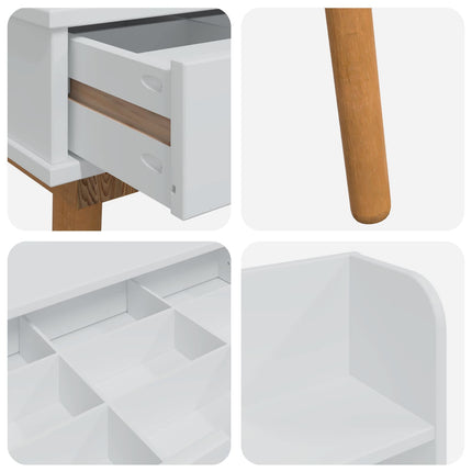 Skrivbordsset FAUSKE 4 pcs Vit 76 x 50 x 143 cm