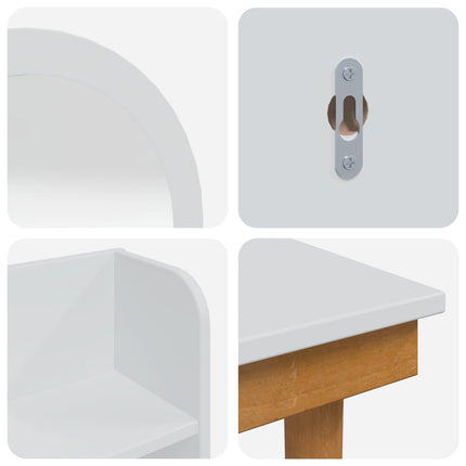 Skrivbordsset FAUSKE 4 pcs Vit 76 x 50 x 143 cm