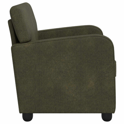 Fåtölj Armégrön Faux Mockaläder
