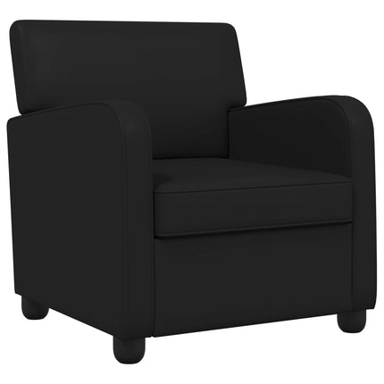 Fåtölj Svart glansig Konstläder