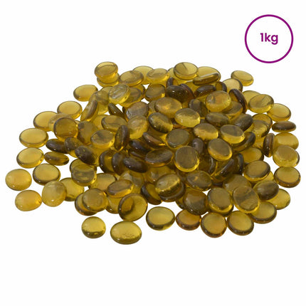 Glasnugget 17-19 mm Gul Glas