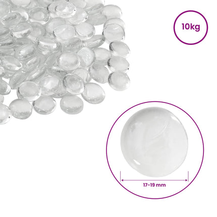 Glasnugget 17-19 mm Transparent Glas