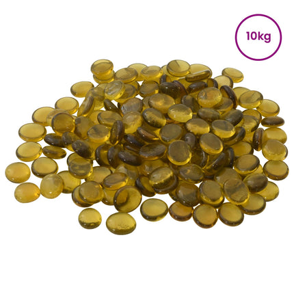 Glasnugget 17-19 mm Gul Glas