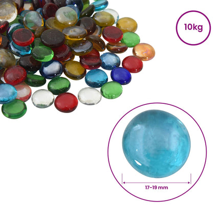 Glasnugget 17-19 mm Flerfärgsdesign Glas