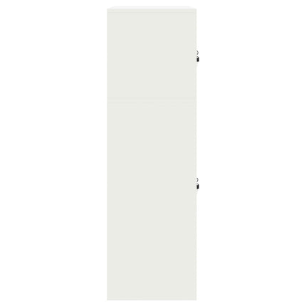 Förvaringsskåp 2 st Vit 90 x 40 x 130 cm Stål Låsbar
