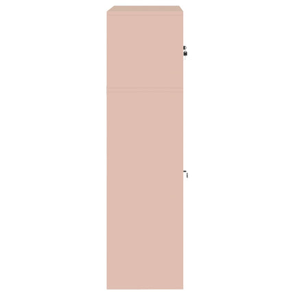 Förvaringsskåp 2 st Rosa 90 x 40 x 145 cm Stål Låsbar