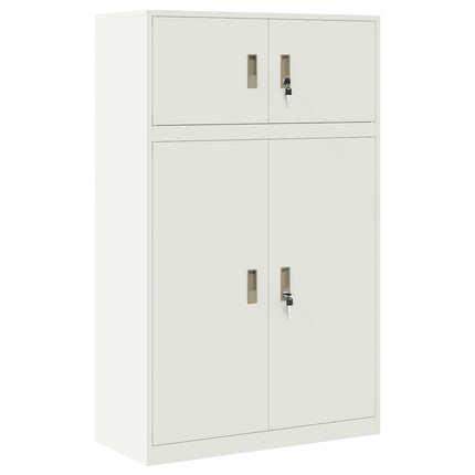 Förvaringsskåp 2 st Vit 90 x 40 x 145 cm Stål Låsbar