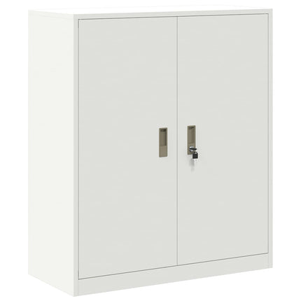 Förvaringsskåp 2 st Vit 90 x 40 x 145 cm Stål Låsbar