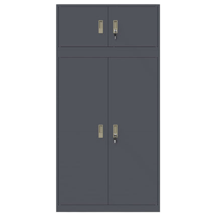 Förvaringsskåp 2 st Antracit 90 x 40 x 180 cm Stål Låsbar