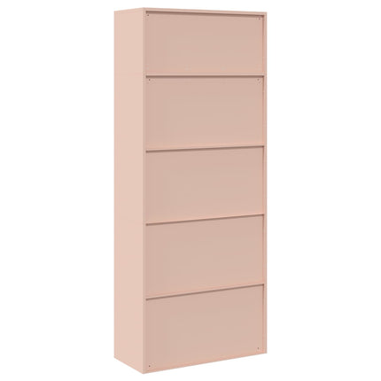 Förvaringsskåp 2 st Rosa 90 x 40 x 220 cm Stål Låsbar