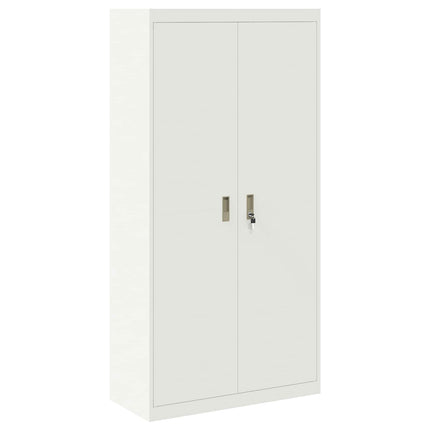 Förvaringsskåp 2 st Vit 90 x 40 x 220 cm Stål Låsbar
