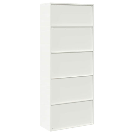 Förvaringsskåp 2 st Vit 90 x 40 x 220 cm Stål Låsbar