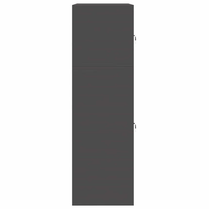 Förvaringsskåp 2 st Svart 80 x 40 x 130 cm Stål Låsbar