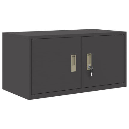 Förvaringsskåp 2 st Svart 80 x 40 x 145 cm Stål Låsbar