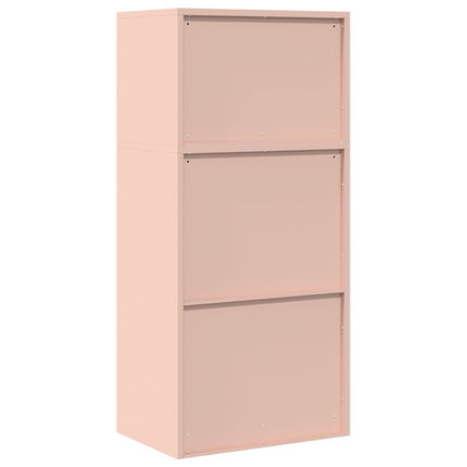 Förvaringsskåp 2 st Rosa 60 x 40 x 130 cm Stål Låsbar