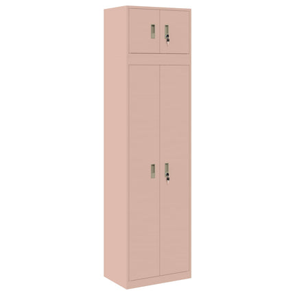 Förvaringsskåp 2 st Rosa 60 x 40 x 220 cm Stål Låsbar