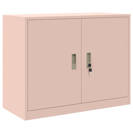 Förvaringsskåp 2 st Rosa 90 x 40 x 175 cm Stål Låsbar