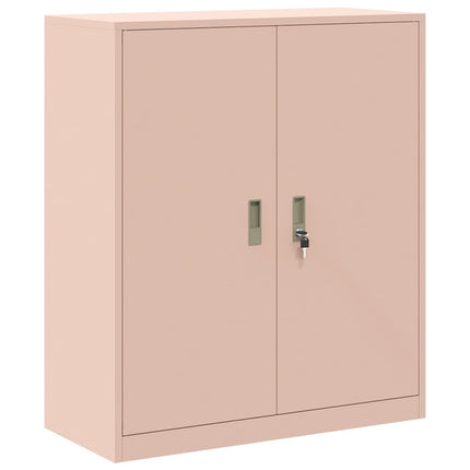 Förvaringsskåp 2 st Rosa 90 x 40 x 175 cm Stål Låsbar