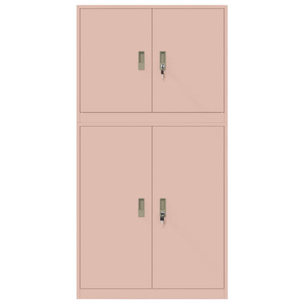 Förvaringsskåp 2 st Rosa 90 x 40 x 175 cm Stål Låsbar