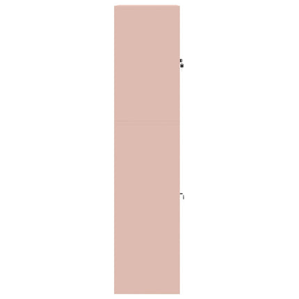 Förvaringsskåp 2 st Rosa 90 x 40 x 175 cm Stål Låsbar