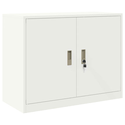 Förvaringsskåp 2 st Vit 90 x 40 x 175 cm Stål Låsbar