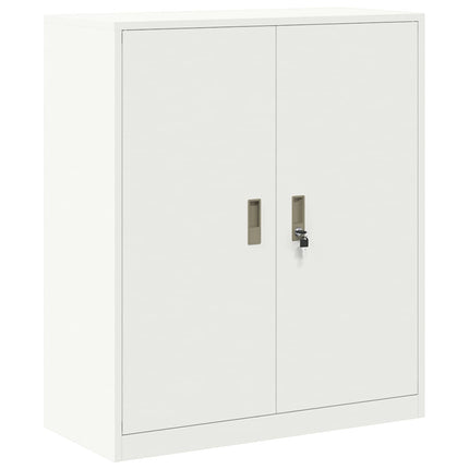 Förvaringsskåp 2 st Vit 90 x 40 x 175 cm Stål Låsbar