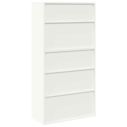 Förvaringsskåp 2 st Vit 90 x 40 x 175 cm Stål Låsbar