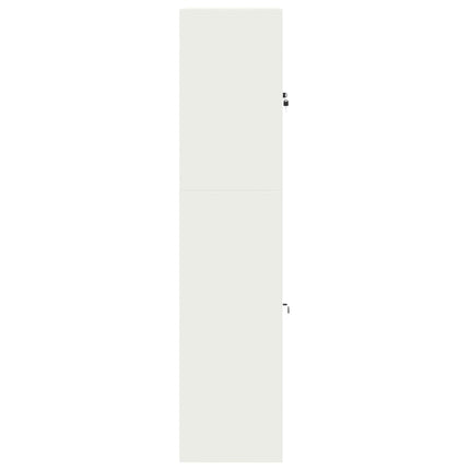 Förvaringsskåp 2 st Vit 90 x 40 x 175 cm Stål Låsbar