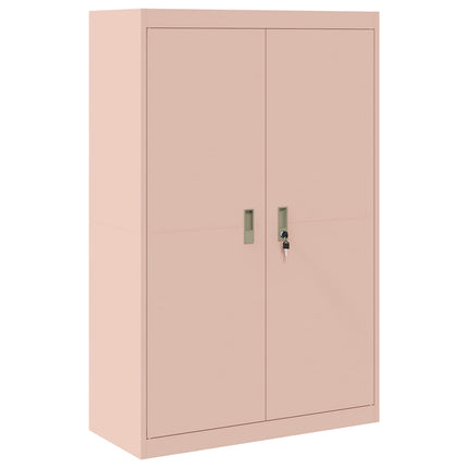 Förvaringsskåp 2 st Rosa 90 x 40 x 210 cm Stål Låsbar