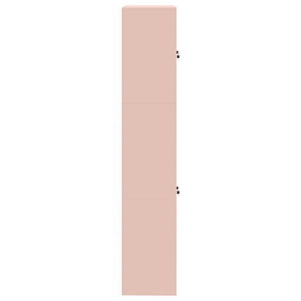 Förvaringsskåp 2 st Rosa 90 x 40 x 210 cm Stål Låsbar