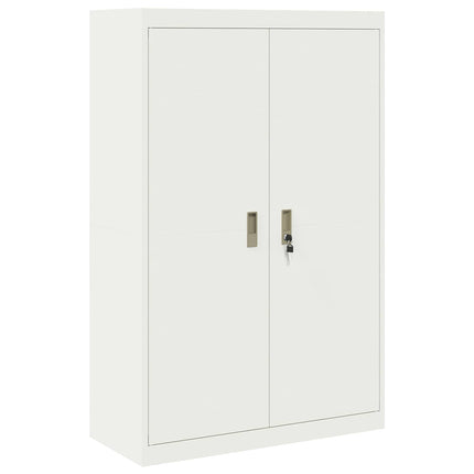 Förvaringsskåp 2 st Vit 90 x 40 x 210 cm Stål Låsbar