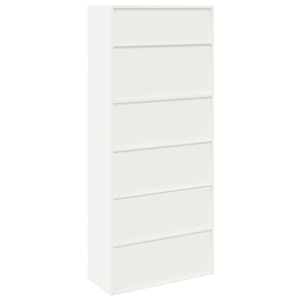 Förvaringsskåp 2 st Vit 90 x 40 x 210 cm Stål Låsbar