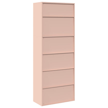 Förvaringsskåp 2 st Rosa 80 x 40 x 210 cm Stål Låsbar