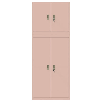 Förvaringsskåp 2 st Rosa 80 x 40 x 210 cm Stål Låsbar