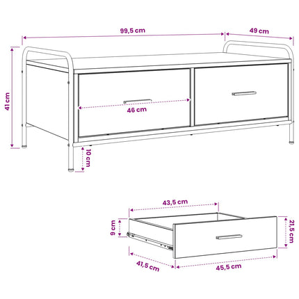 Kaffeebord Gammalt trä 99,5 x 49 x 41 cm Konstruerat trä