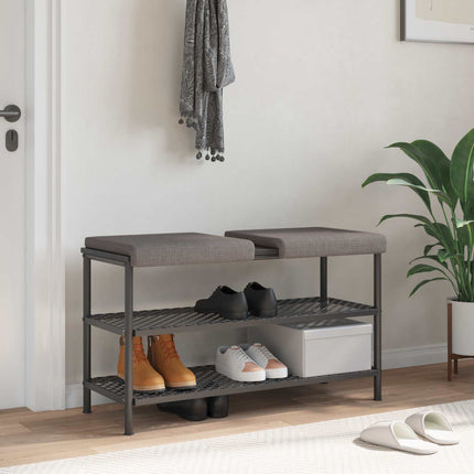 Bänk kudde 2 st Tyg Taupe Djup 35 cm