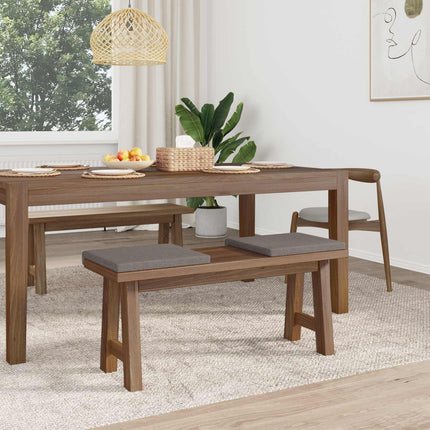 Bänk kudde 2 st Tyg Taupe Djup 35 cm