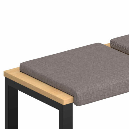 Bänk kudde 2 st Tyg Taupe Djup 35 cm