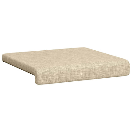 Bänk kudde 2 st Tyg Gräddvit Djup 35 cm