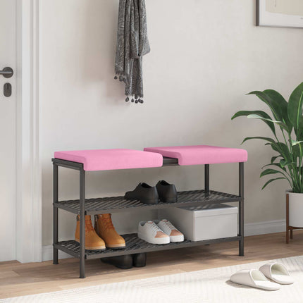 Bänk kudde 2 st Tyg Rosa Djup 35 cm