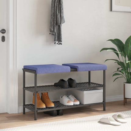 Bänk kudde 2 st Tyg Jeansblå Djup 35 cm