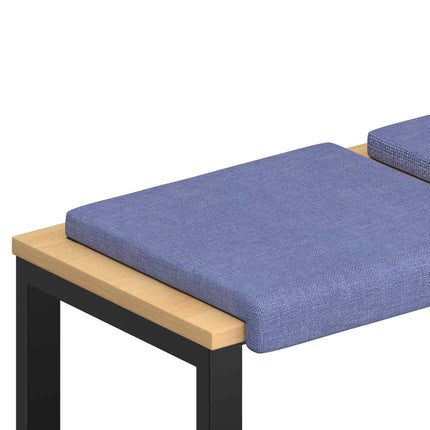 Bänk kudde 2 st Tyg Jeansblå Djup 35 cm