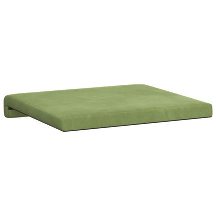 Bänk kudde 2 st Sammet Ljusgrön Djup 35 cm