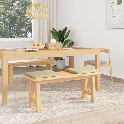 Bänk kudde 2 st Konstläder Gräddvit Djup 35 cm