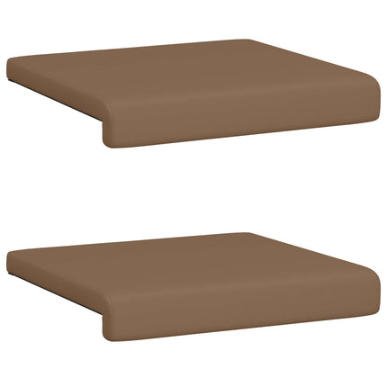 Bänk kudde 2 st Konstläder Cappuccino Djup 35 cm