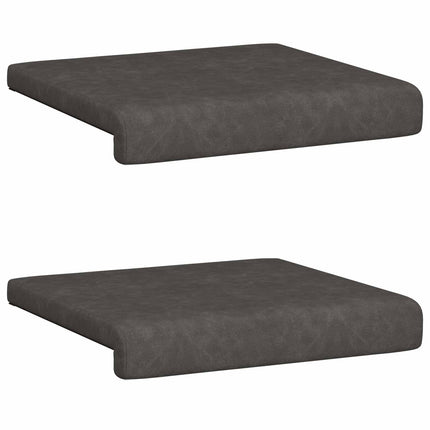 Bänk kudde 2 st Konstläder Svart Djup 35 cm